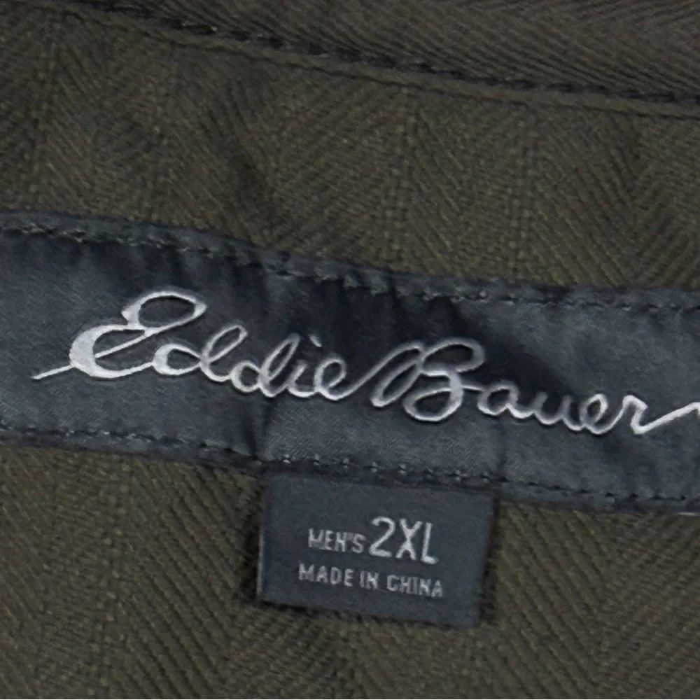 Eddie Bauer Charcoal Long Sleeve Henley Sweater‎ Shirt High Neck Button 1/4 XL - Picture 3 of 16